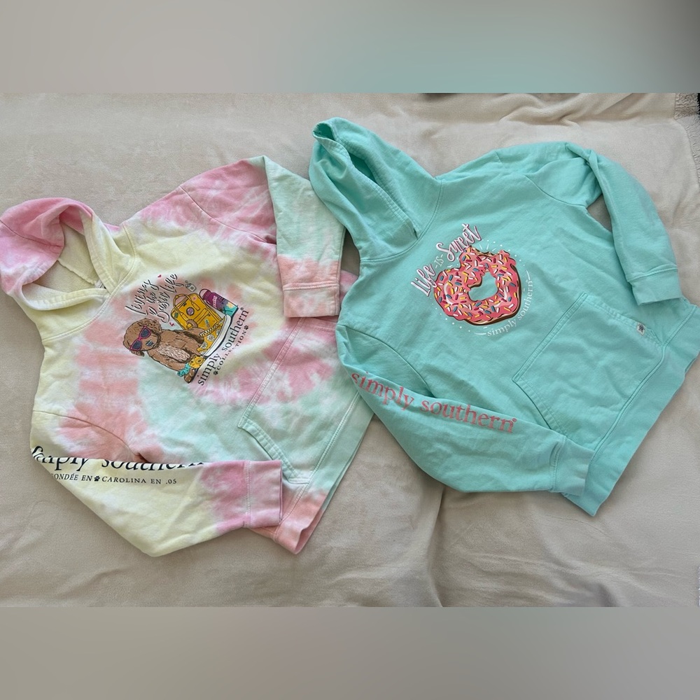 Set of two Simply Southern hoodies - girls size youth large